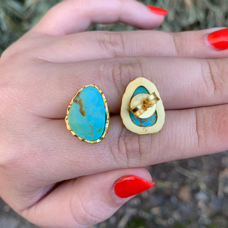 Christina Greene Stud Earrings - Turquoise