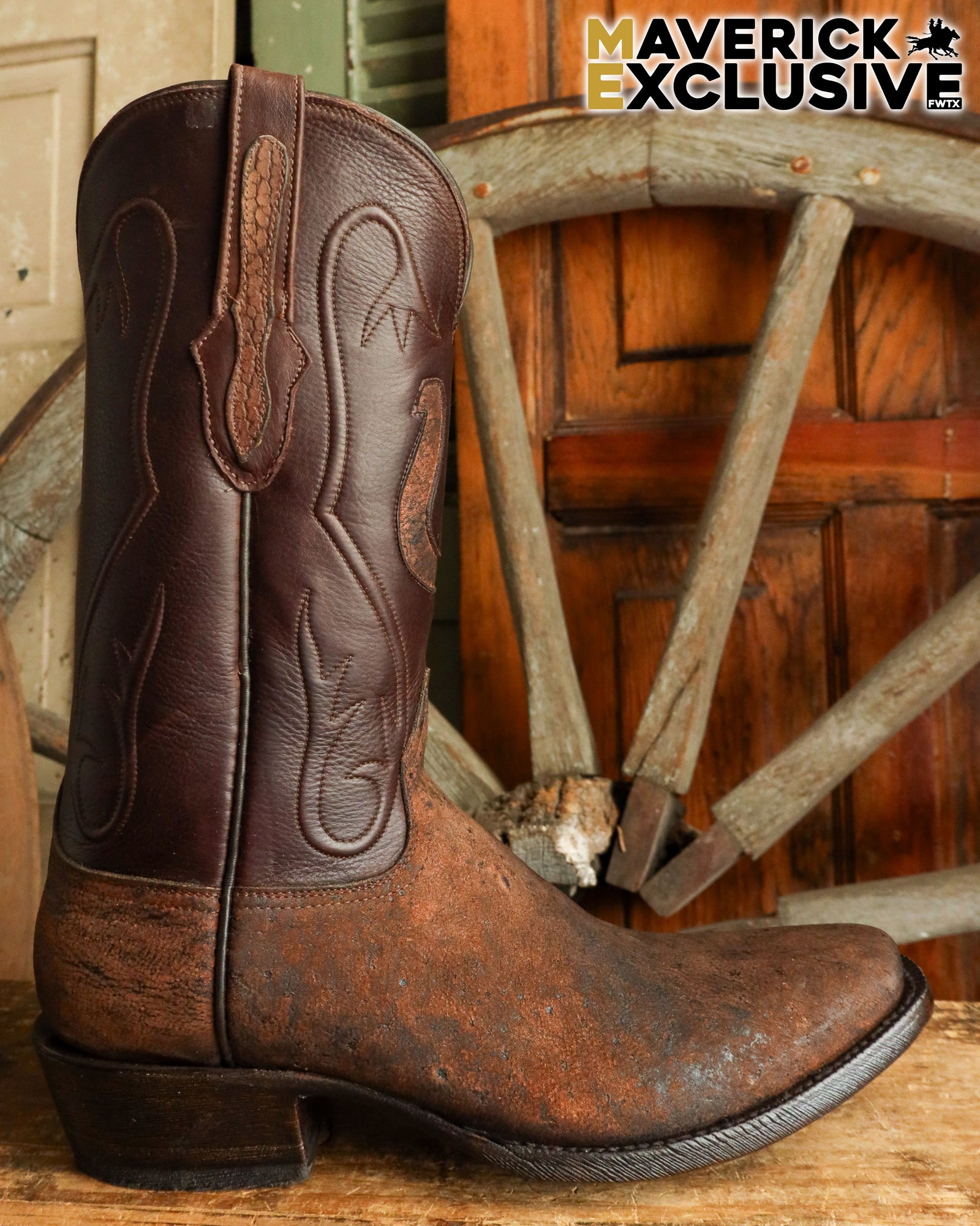 Maverick Exclusive Black Jack Men's Horseshoe Giraffe Safari Tan