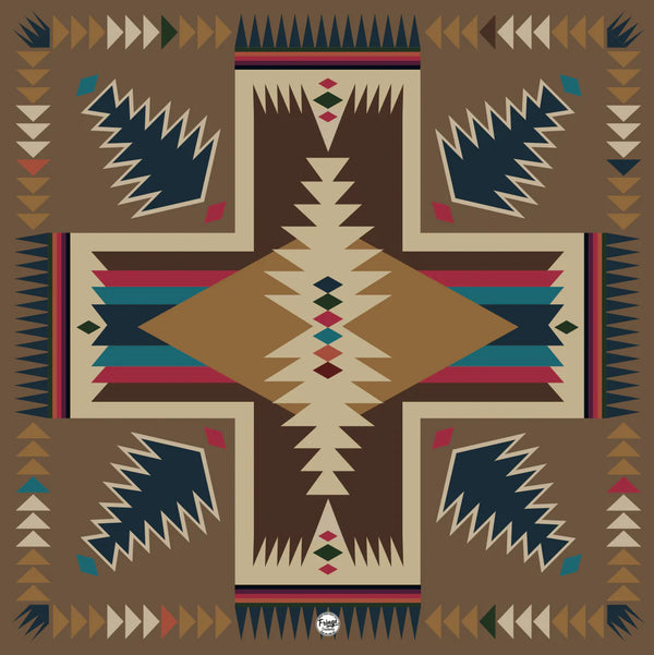 Cross Me Caramel Brown Shorty Scarf 