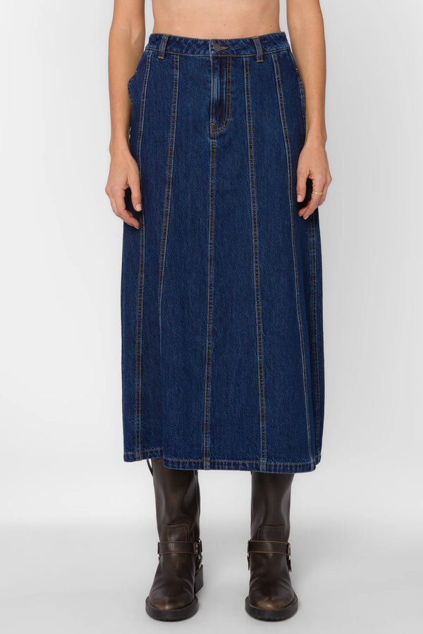 Velvet Heart Deedee Dark Rinse Skirt