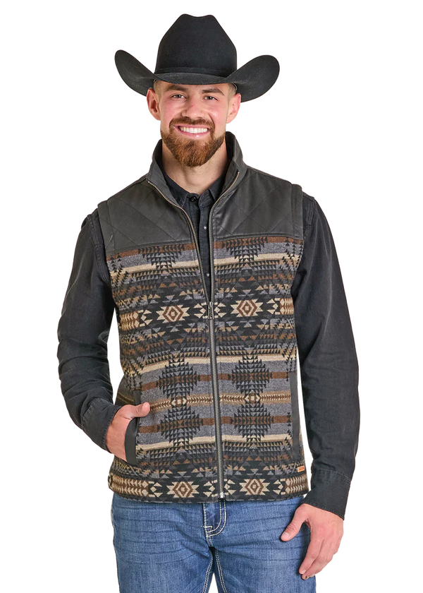 Panhandle Slim Jacquard Aztec Printed Vest