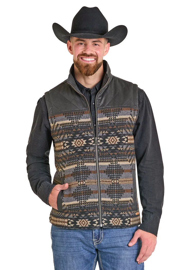 Panhandle Slim Jacquard Aztec Printed Vest