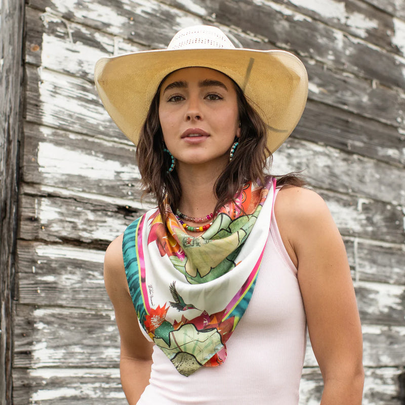 CACTUS BLOOMS SHORTY SCARF..