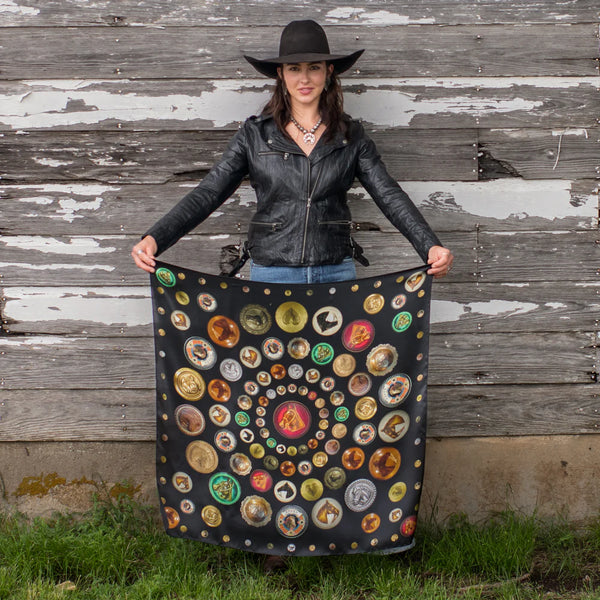 UNBRIDLED LONG AND TALL SCARF- BLACK 