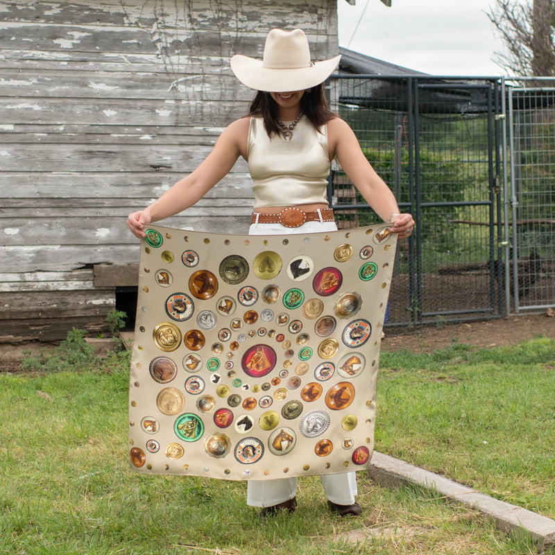 UNBRIDLED LONG AND TALL SCARF- TAN