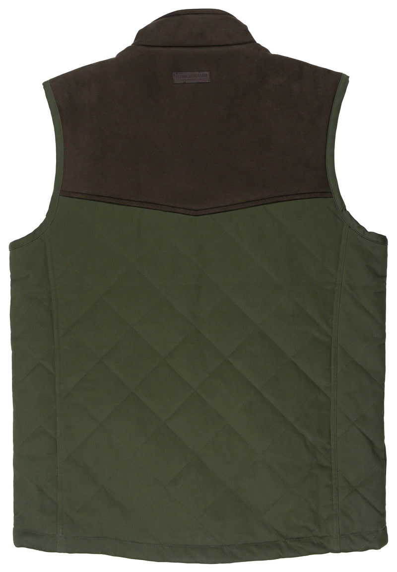 Stockyard Supply Co. "Rodeo King" Vest - Dark Olive / Chocolate