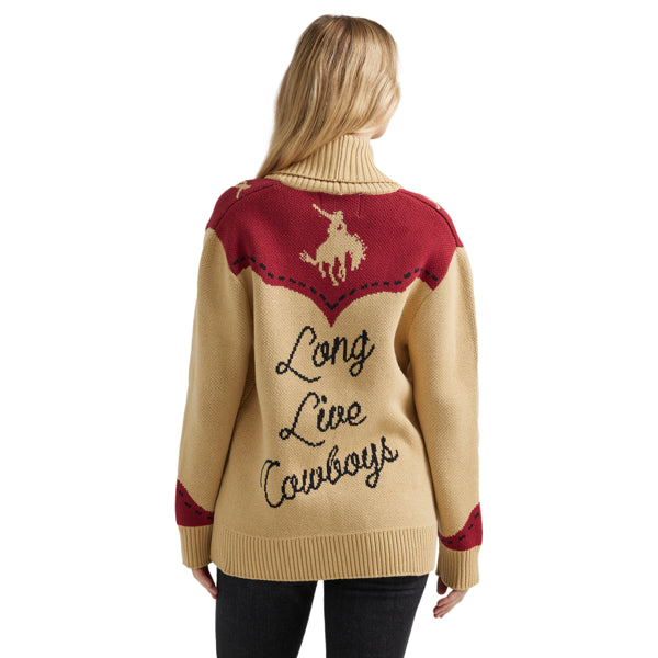 Wrangler Retro Long Live Cowboys Yoke Cardigan