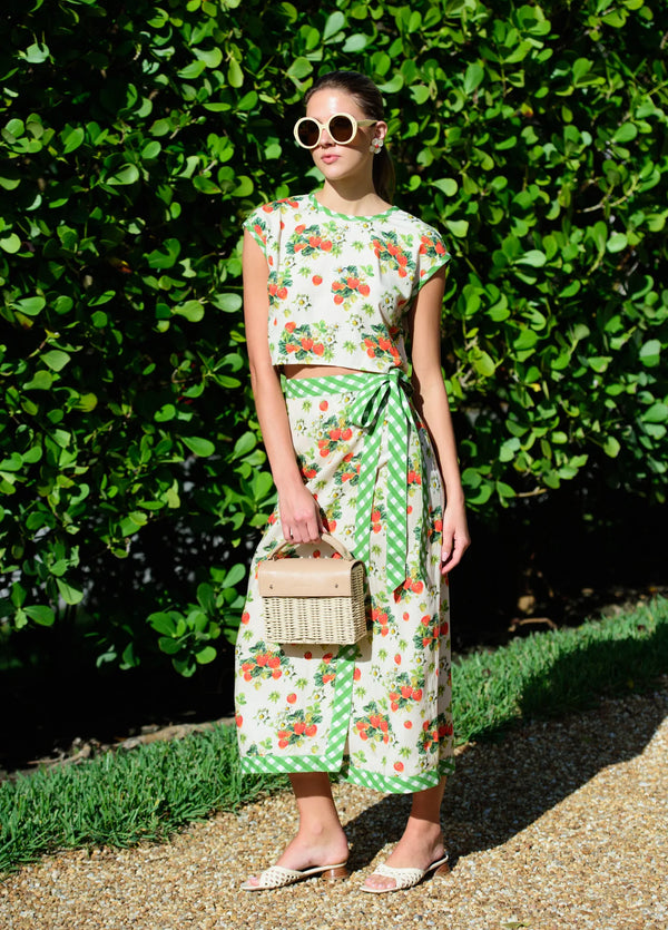 Elizabeth James Winnifred Skirt in Strawberry Garden