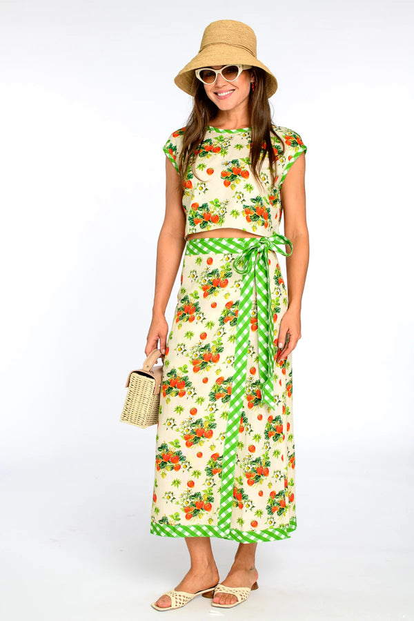 Elizabeth James Winnifred Skirt in Strawberry Garden