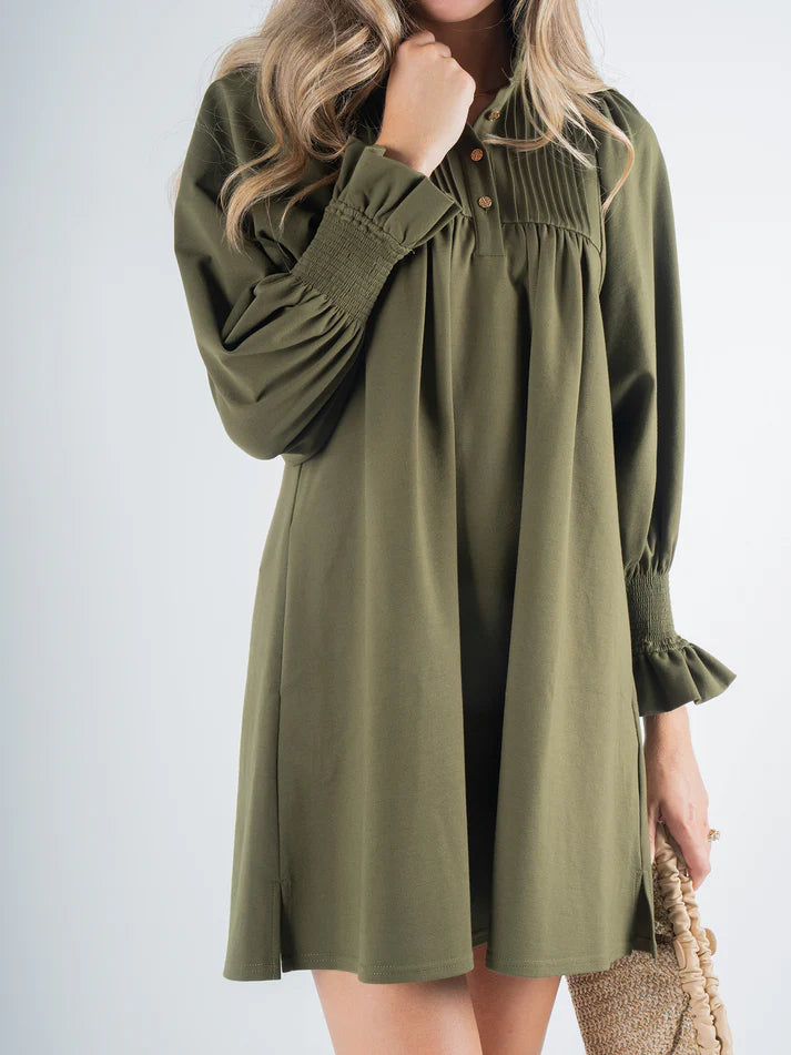 EMILY MCCARTHY Charlotte Dress - Olive Night