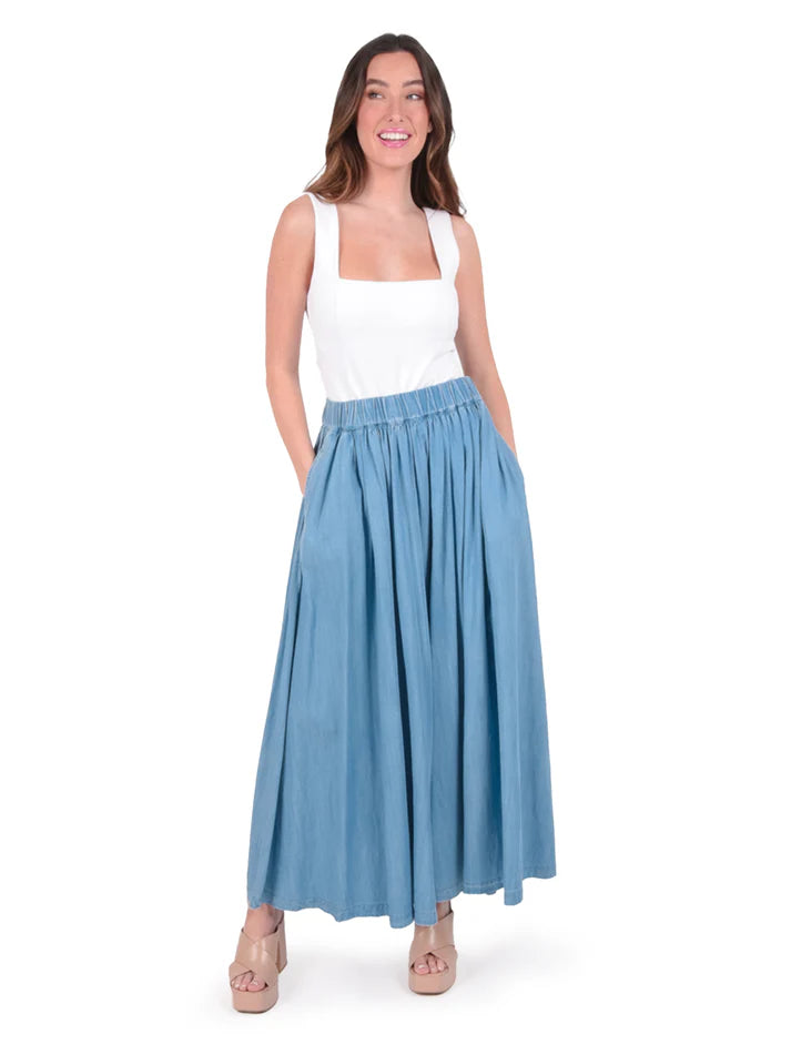 Emily McCarthy Palazzo Pant - Denim