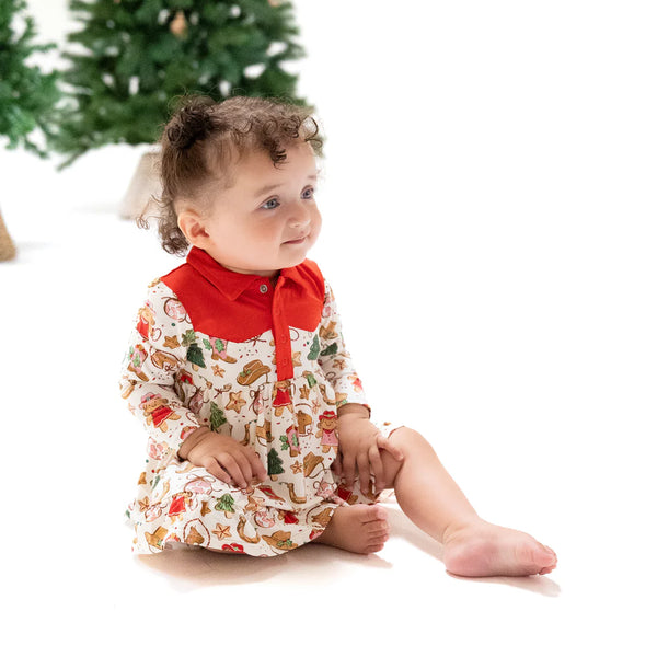 Angel Dear Bodysuit Cowgirl Christmas Dress 