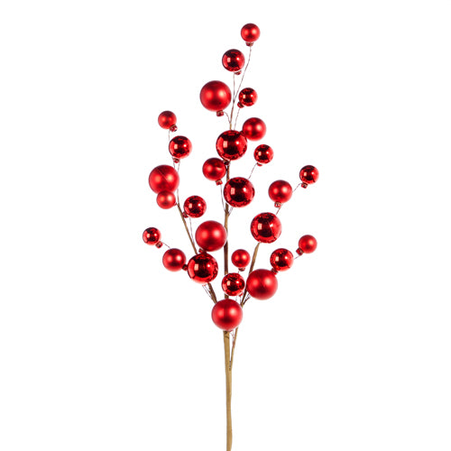 31" RED BALL ORNAMENT BRANCH