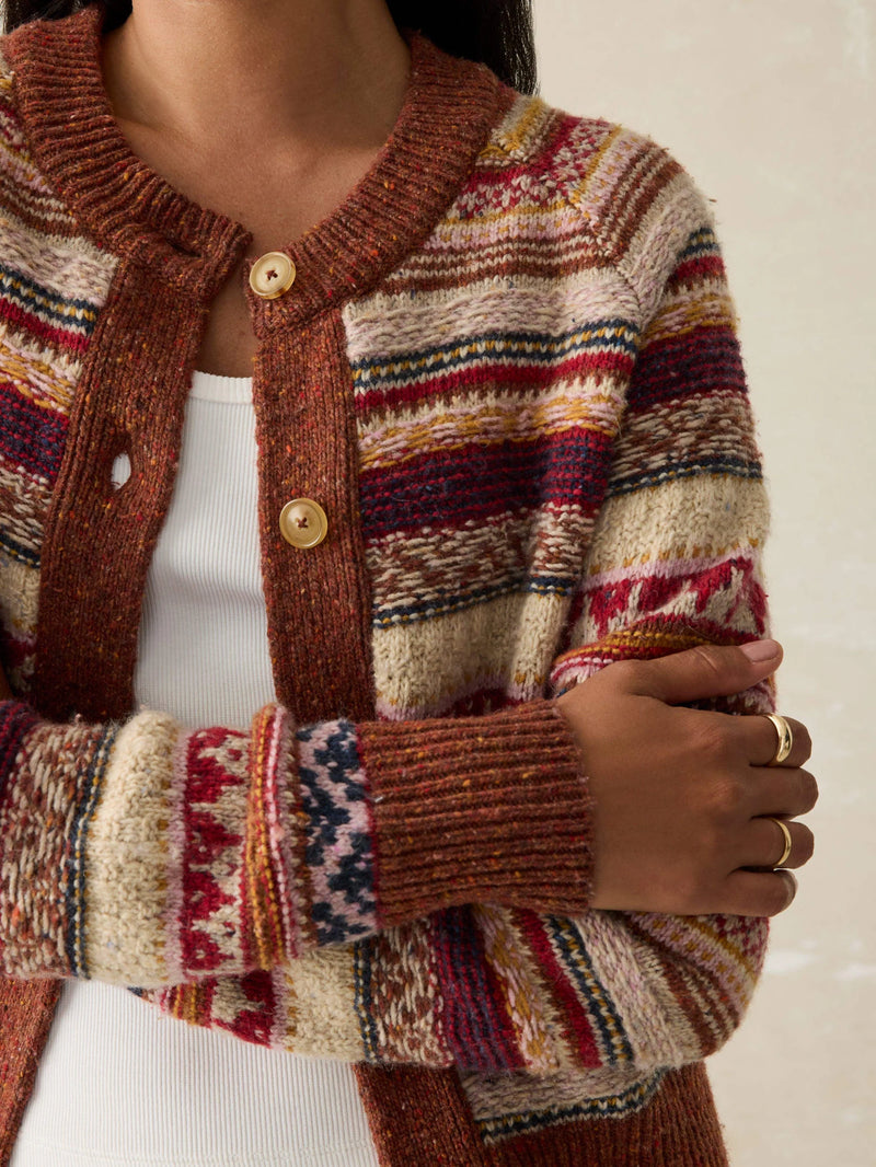 FAHERTY Marley Fairisle Cardigan