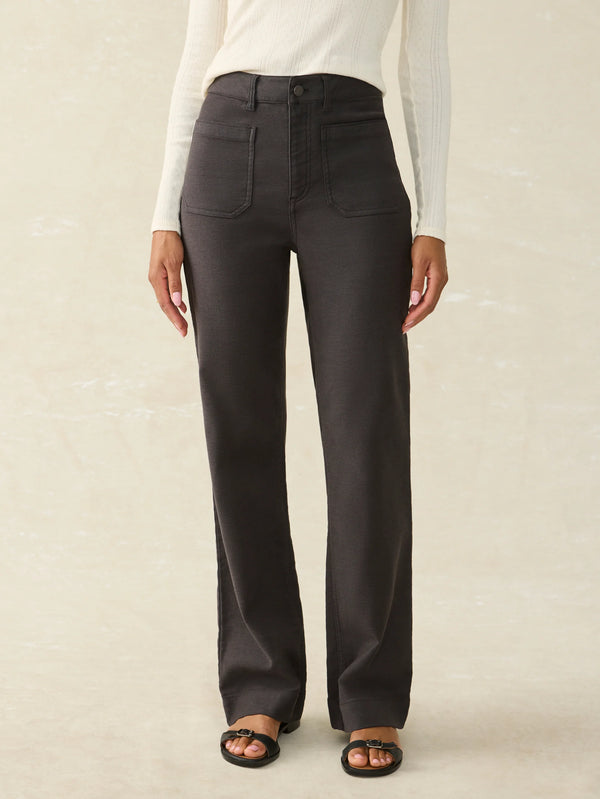 
Faherty Stretch Terry Patch Pocket Pant- Washed Black
