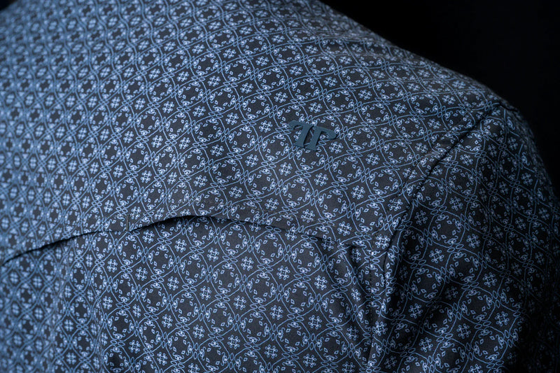 Ferrell The Silas in Black- Long Sleeve Snap Shirt