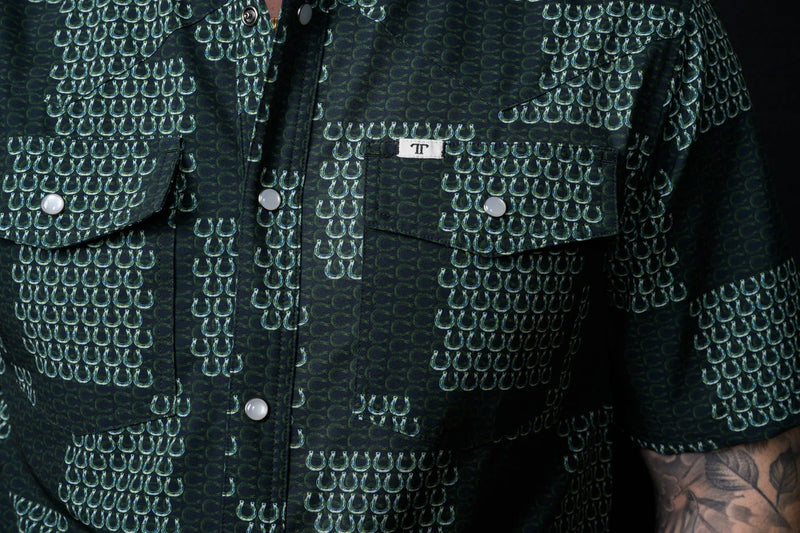 Ferrell The Dallas - Green Short Sleeve Snap