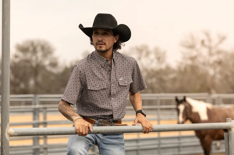 Ferrell The Colton in Red - Short Sleeve Snap – Maverick Fine Western Wear