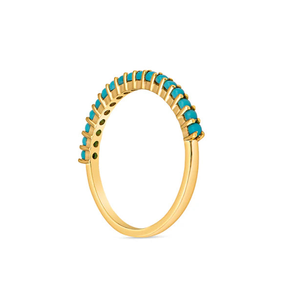 CHRISTINA GREENE FRANKIE 14K GOLD AND TURQUOISE RING- SIZE 7