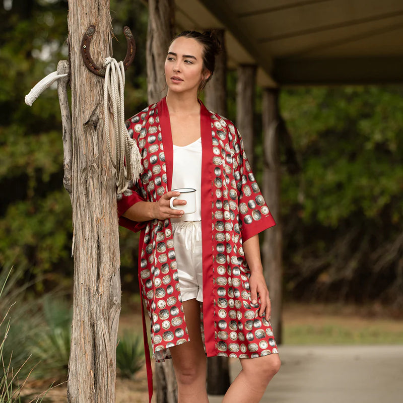 Kimono Robe - Red Concho
