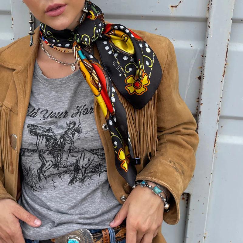 THE PORTER BLACK TALL SCARF