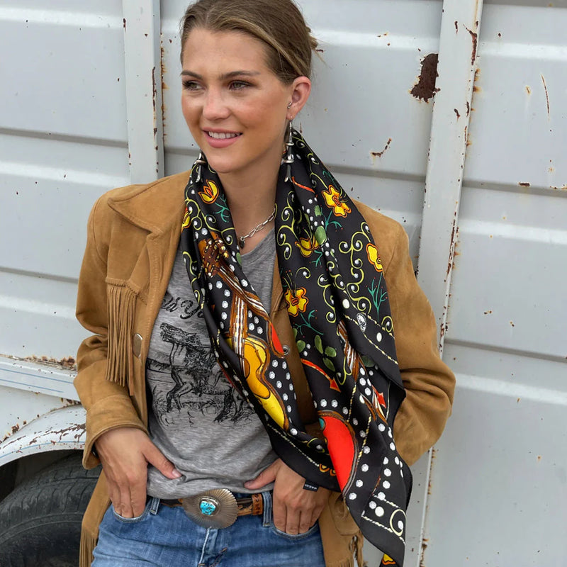 THE PORTER BLACK TALL SCARF
