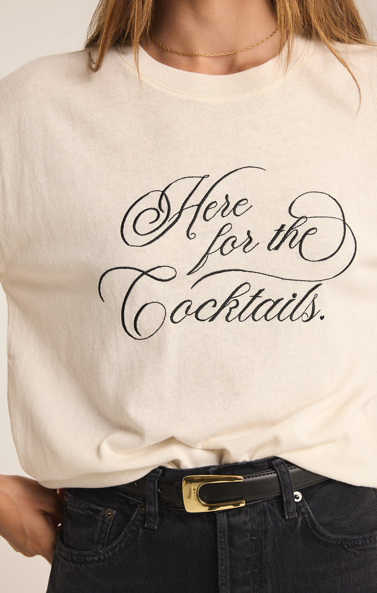 Z Supply Cocktails Pacific Embroidered Tee