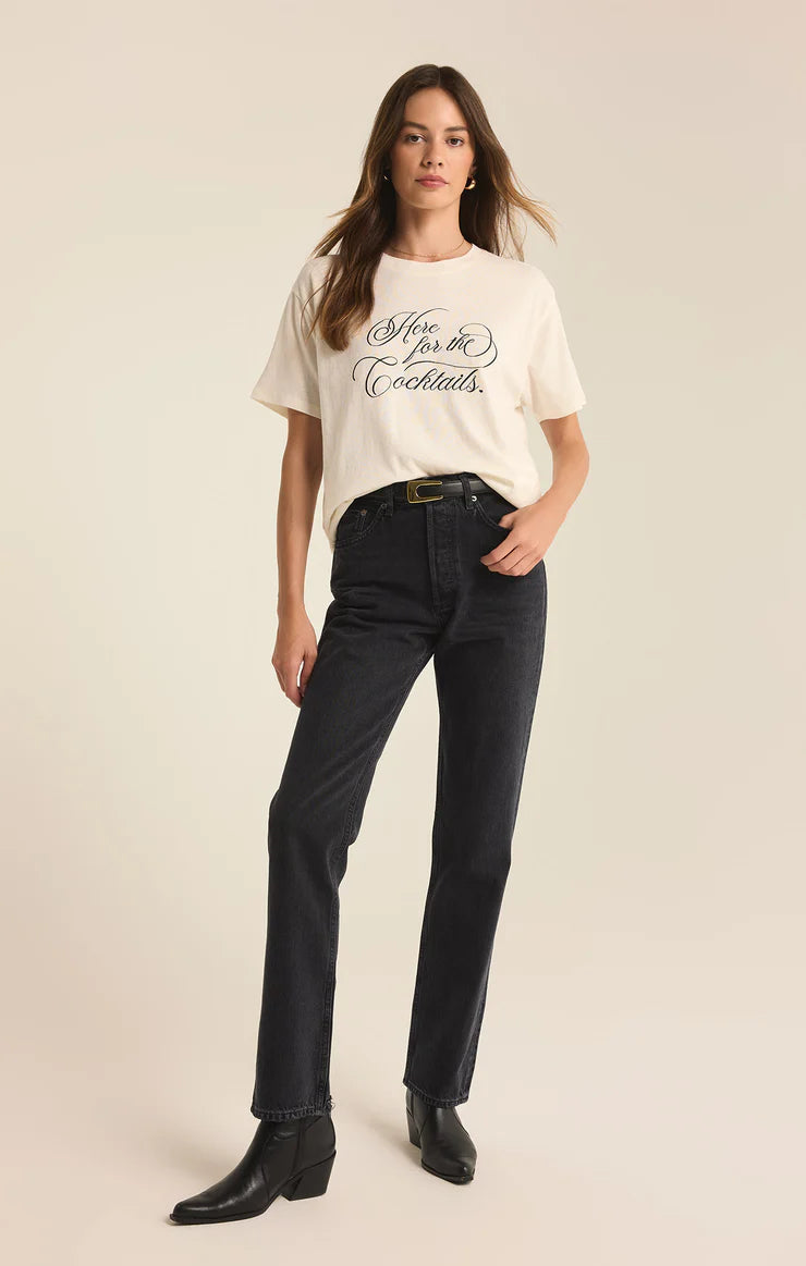 Z Supply Cocktails Pacific Embroidered Tee