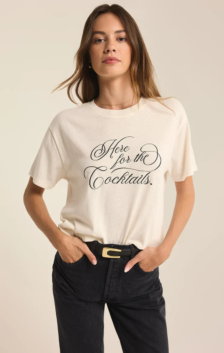 Z Supply Cocktails Pacific Embroidered Tee