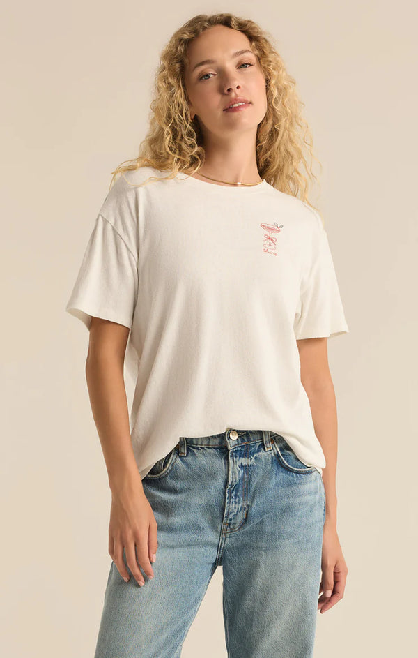 Z Supply Cocktails Pacific Embroidered Tee