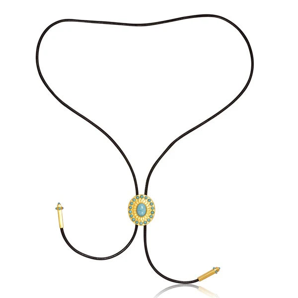 Christina Greene Canyon Sky Turquoise Bolo Tie
