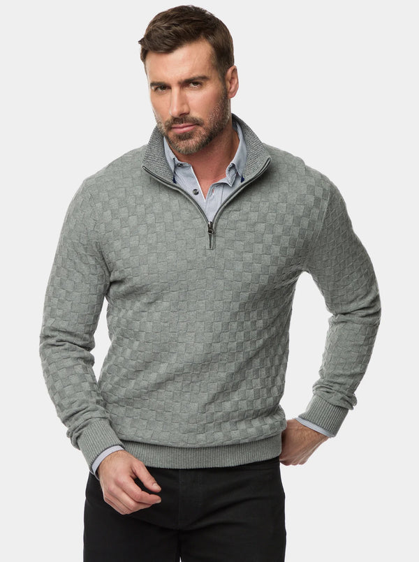 ROBERT GRAHAM GAVINO 1/4 ZIP SWEATER