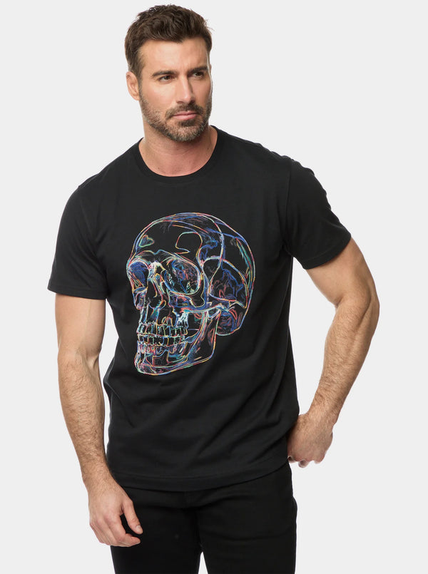 ROBERT GRAHAM GLOWING SKULL SHORT SLEEVE T-SHIRT