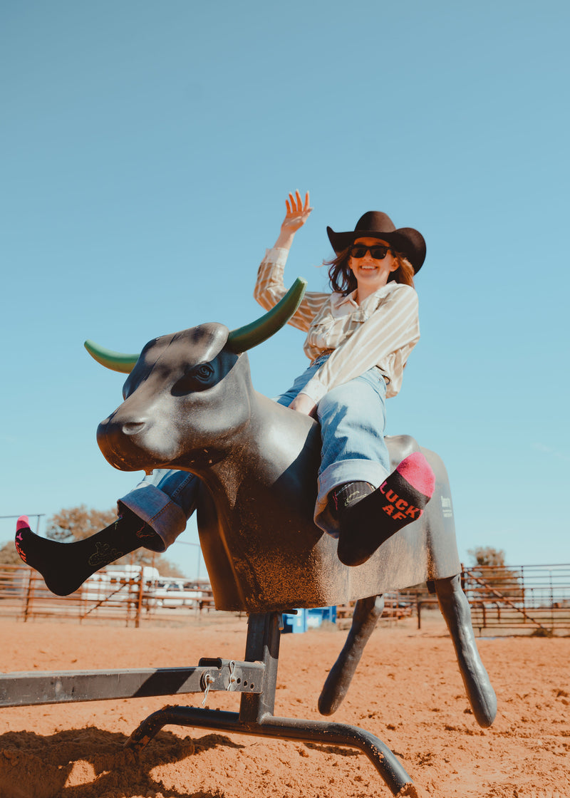 LUCKY CHUCK NEON COWGIRL SOCK