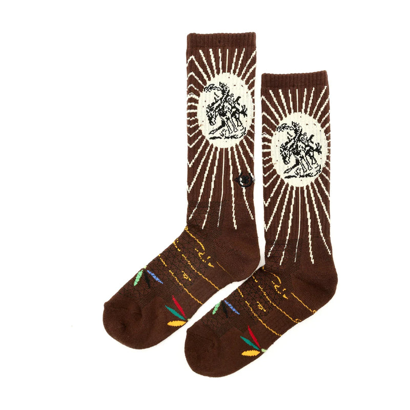 Fringe X Lucky Chuck Bucking Brown Performance Socks