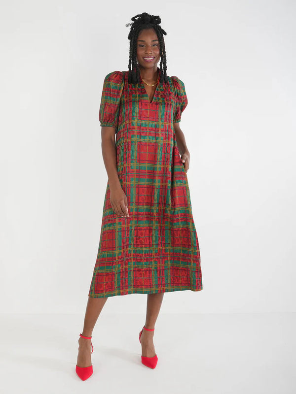 EMILY MCCARTHY Hampton Dress - Tartan Cheetah