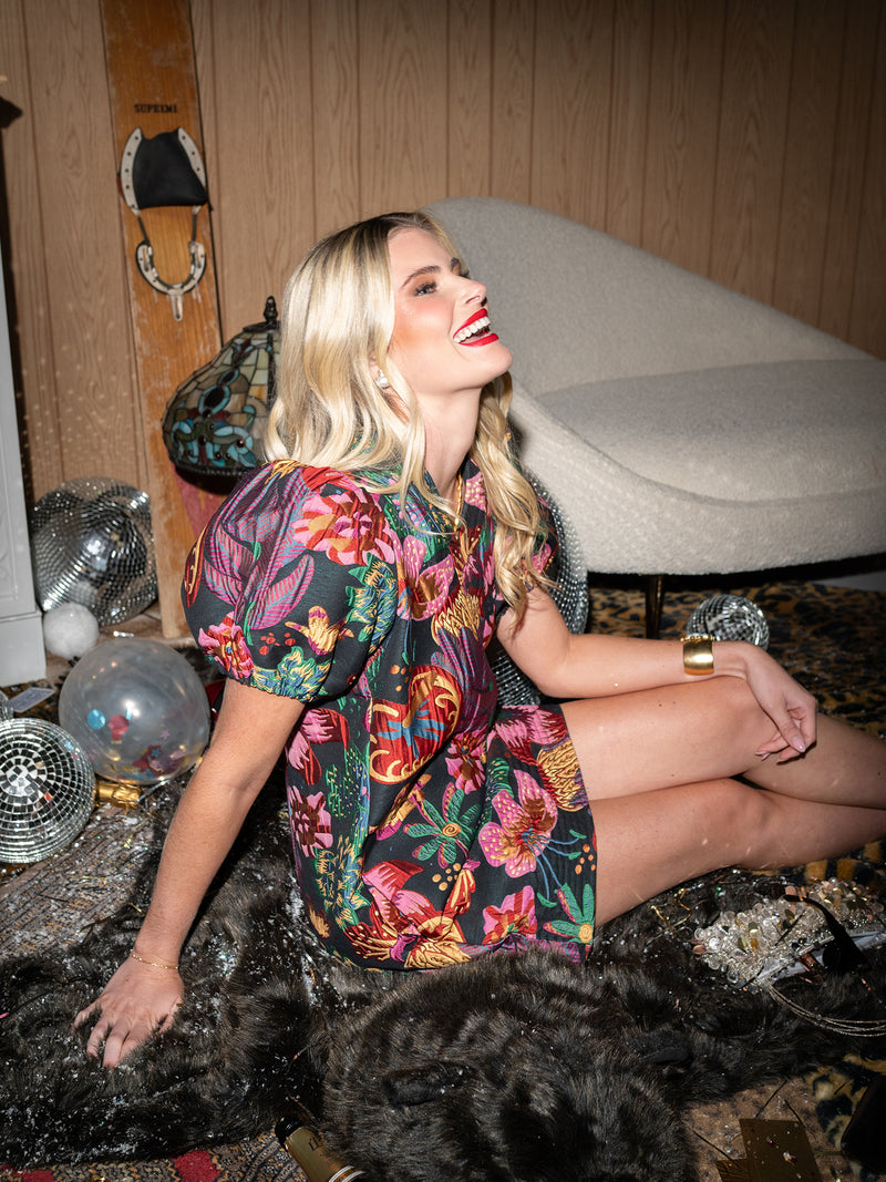 Emily Mccarthy Hampton Mini Midnight Garden Dress