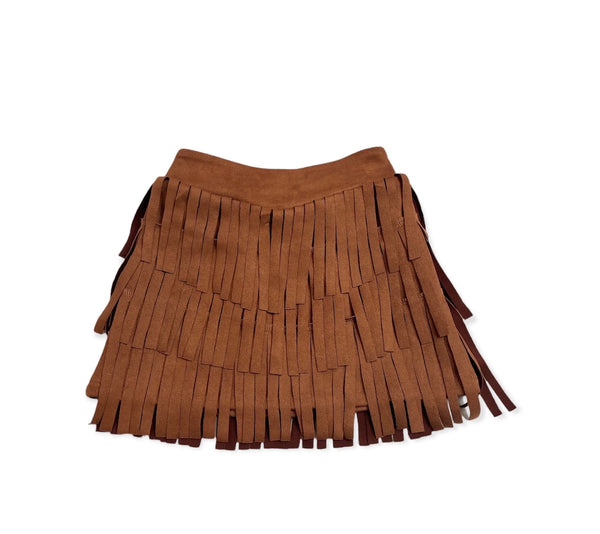 SHEA BABY SUEDE FRINGE SKIRT