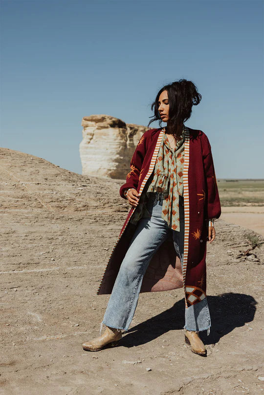 Allie Falcon Feels Like Sunshine Maxi Cardigan