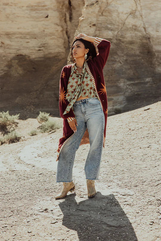 Allie Falcon Feels Like Sunshine Maxi Cardigan