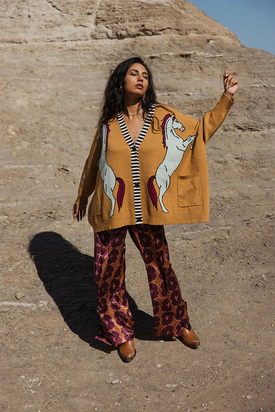 Allie Falcon Lucky You Oversized Cardigan