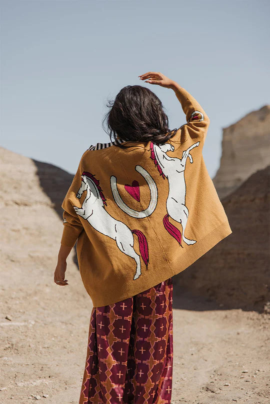 Allie Falcon Lucky You Oversized Cardigan