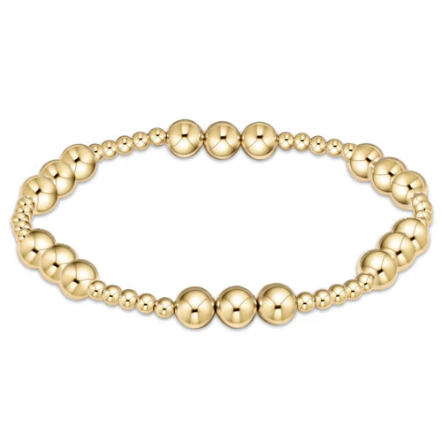 ENEWTON classic joy pattern 6mm bead bracelet - gold