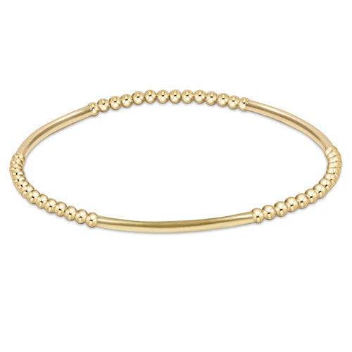 ENEWTON bliss bar gold pattern 2.5mm bead bracelet - gold