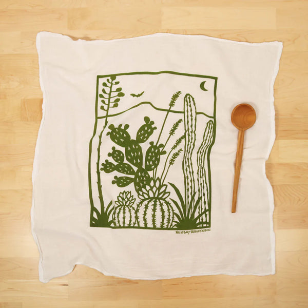 Kei & Molly Textiles Flour Sack Dish Towel: Cacti