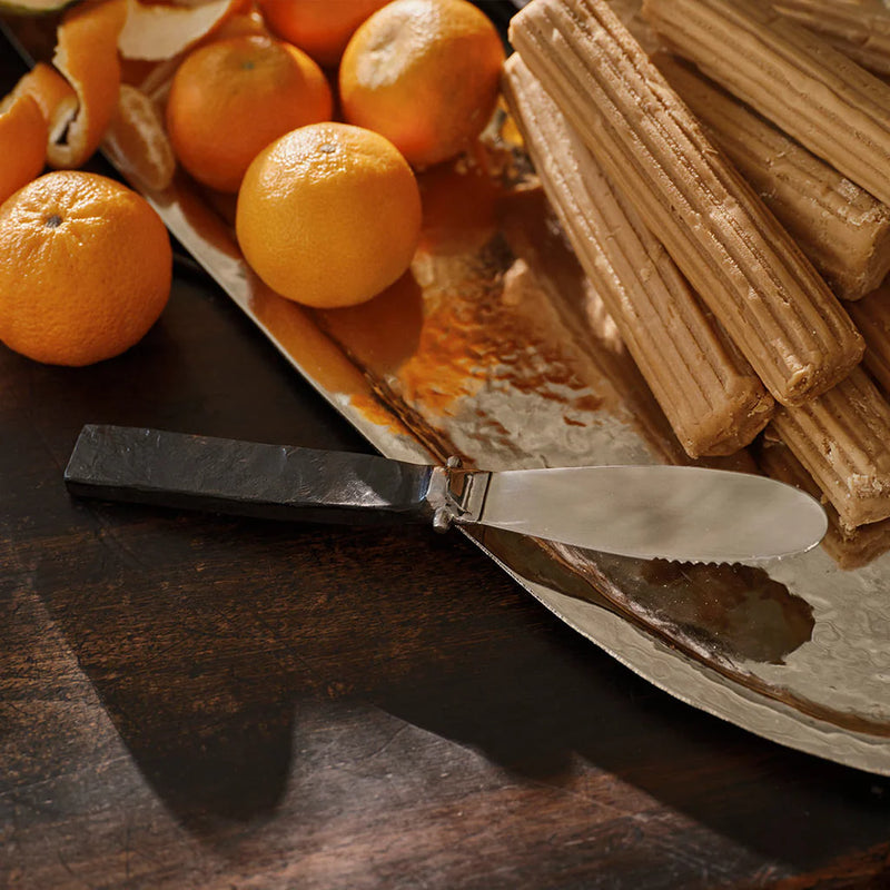 Cheese knife with wooden handle