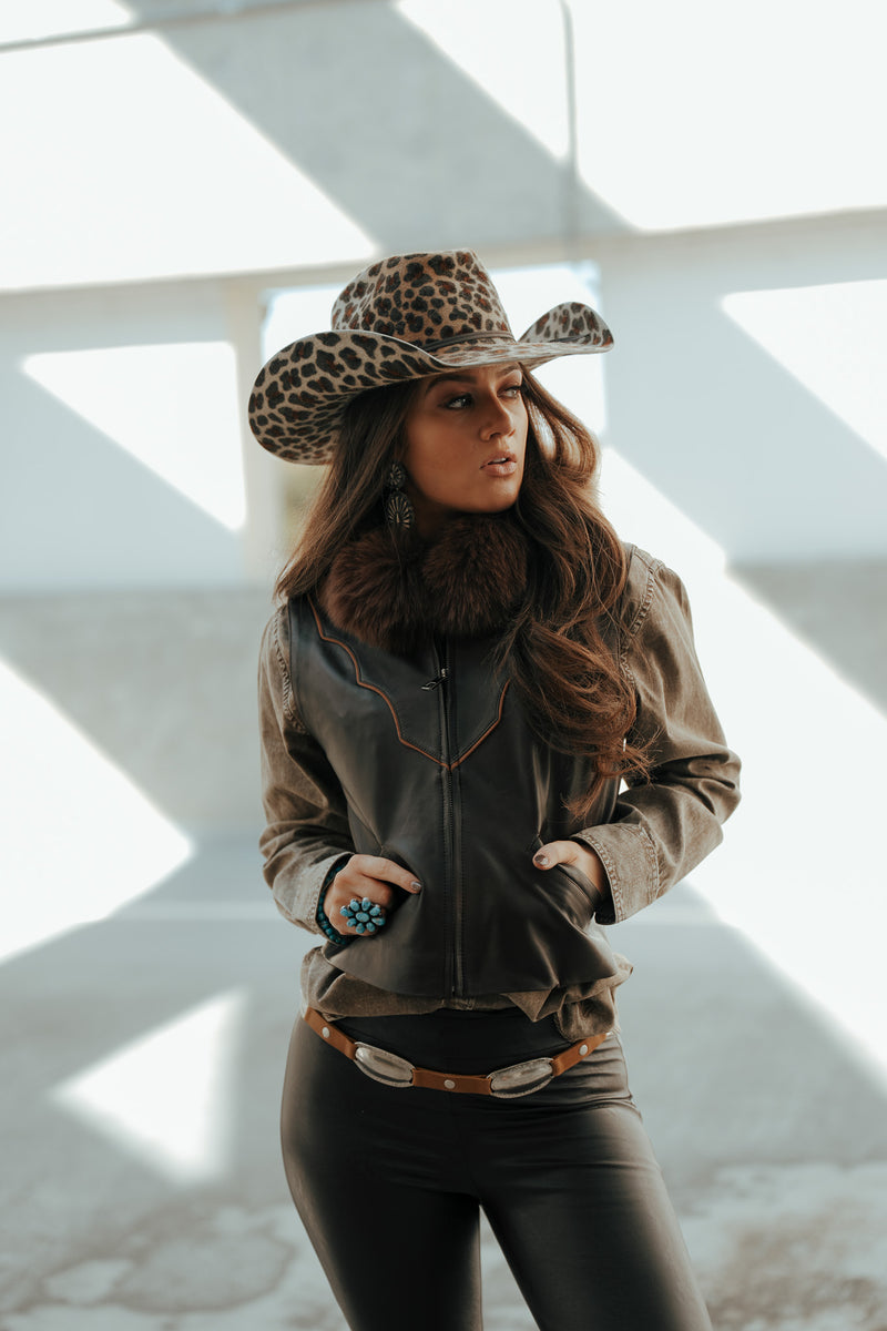 Maverick Exclusive Italian Calf and Fox Piping Vest