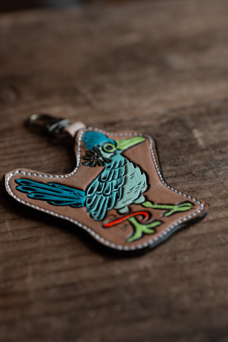 JRW Leather Roadrunner With Earring Bag Charm