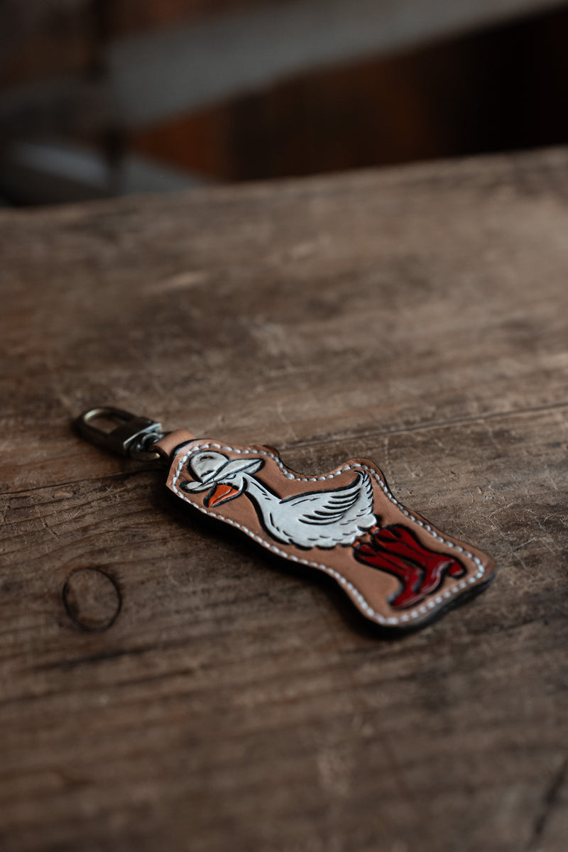 JRW Leather Goose Red Boots Light Hat Bag Charm 