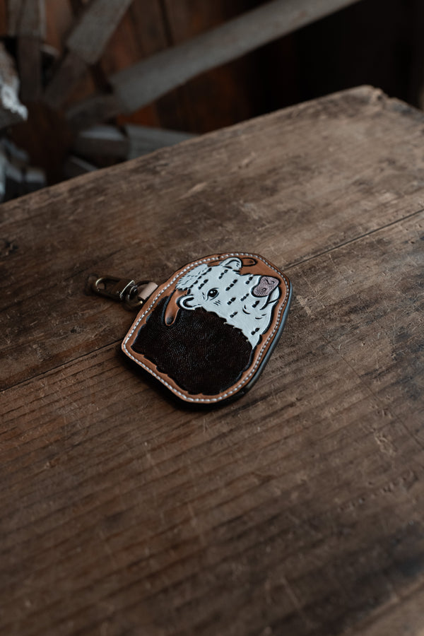 JRW Leather Herford Head Bag Charm 